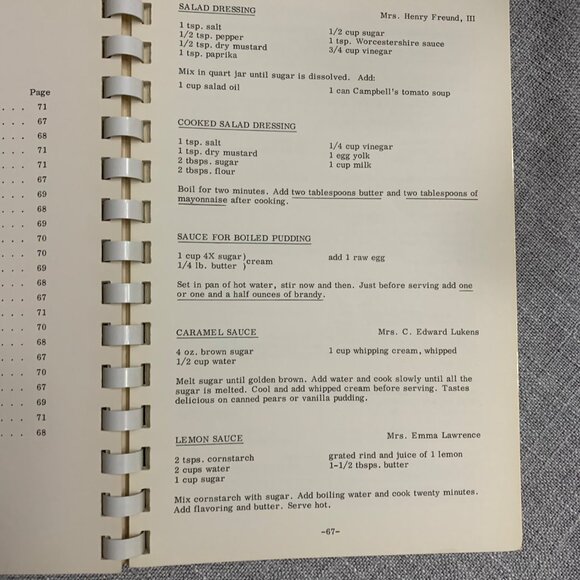 Vintage Main Street Fair Cook Book 1961-62 Gourmet Booth Committee Spiral Bound - Picture 8 of 13